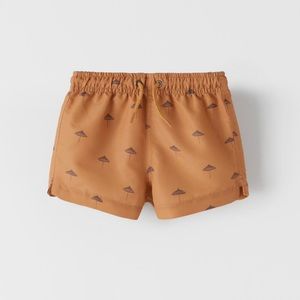 Zara Umbrella Print Swim Trunks - Size 8/9